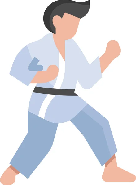 Taekwondo Icono Competencia Deportiva — Vector de stock