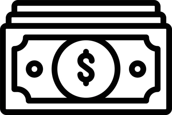 Geld Contant Geld Pictogram — Stockvector