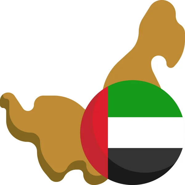 Uae Bandeira Ícone Unido — Vetor de Stock