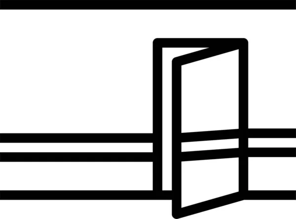 Значок Двери Скрытой Двери — стоковый вектор