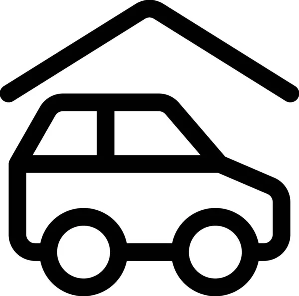 Area Auto Parcheggio Icona — Vettoriale Stock