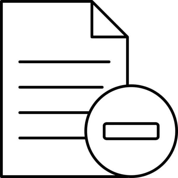 ファイル文書削除アイコン — ストックベクタ