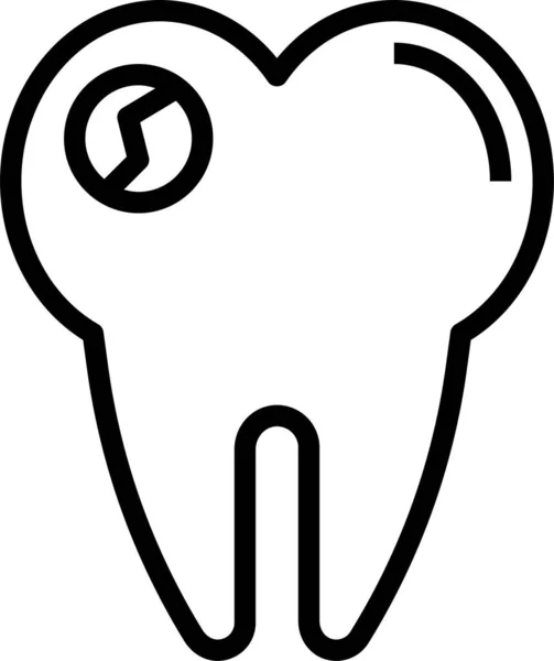 Icône Dentiste Claire Dans Style Contour — Image vectorielle