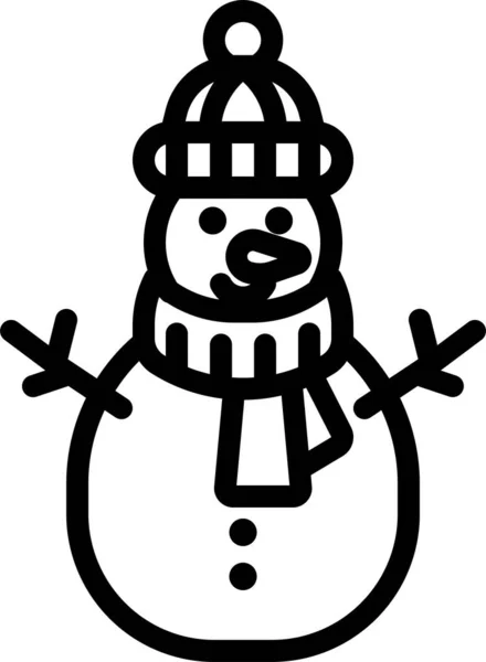 Snow Snowman Cold Icon Christmas Category — Stock vektor