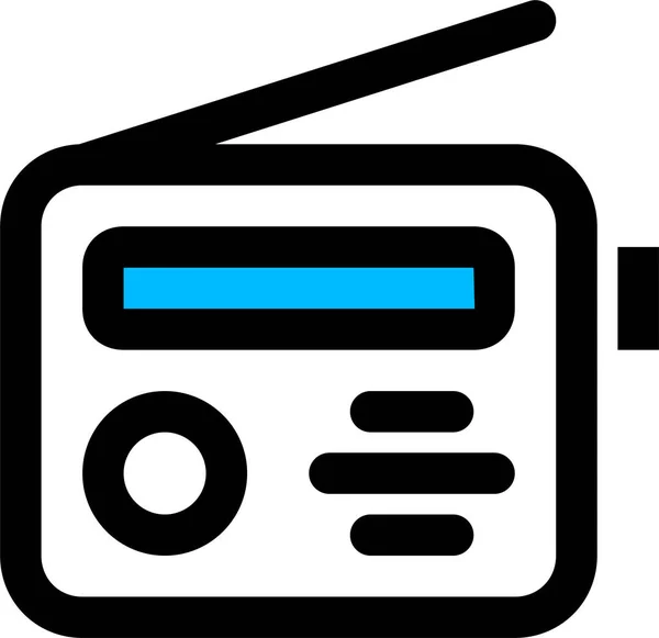 News Radio Filled Outline Icon Filled Outline Style — Archivo Imágenes Vectoriales