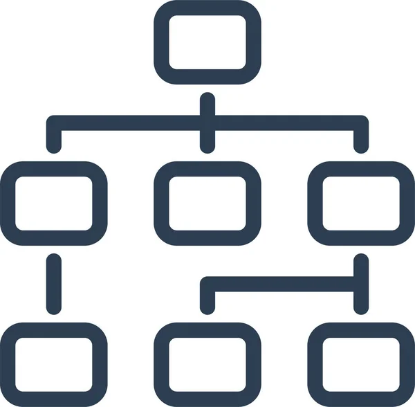 Diagrama Gráfico Ícone Hierarquia — Vetor de Stock