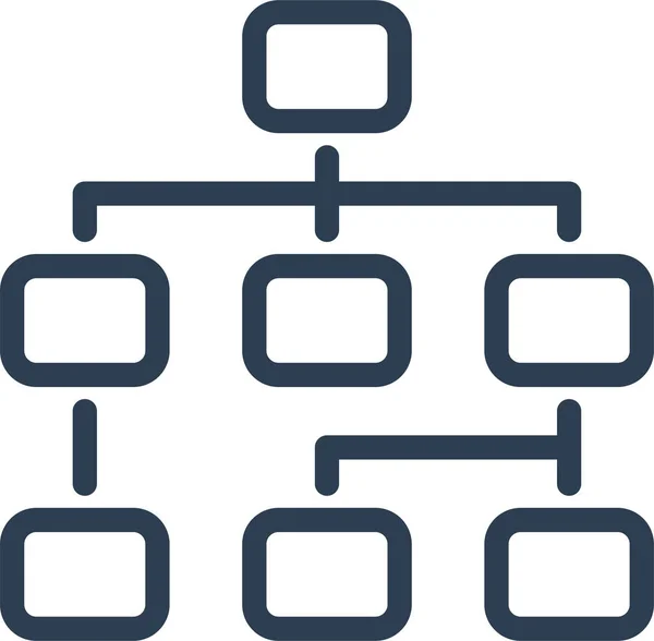 Diagrama Gráfico Ícone Hierarquia —  Vetores de Stock