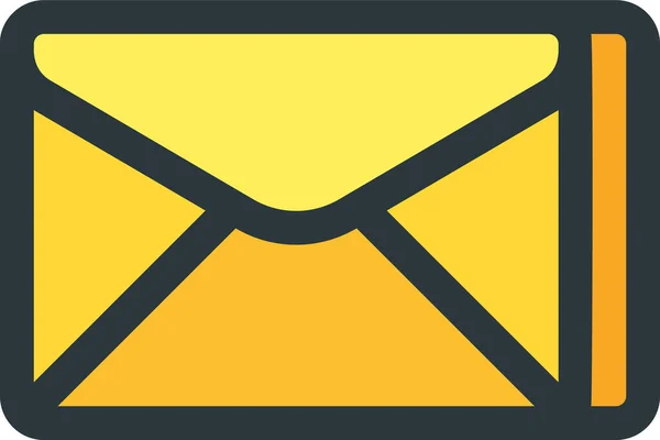 Mail Envelop Inbox Pictogram Gevulde Stijl — Stockvector