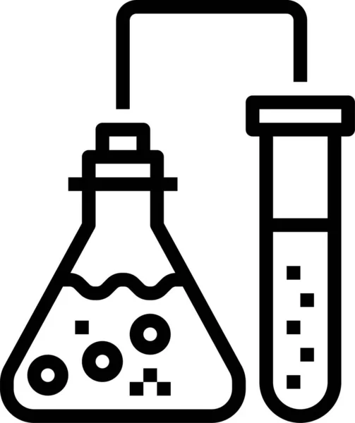 Icono Laboratorio Experimentación Drogas Estilo Esquema — Vector de stock