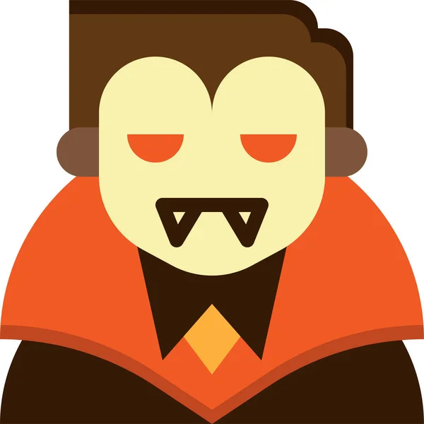Avatar Dracula Halloween Ikon Halloween Kategori — Stock vektor