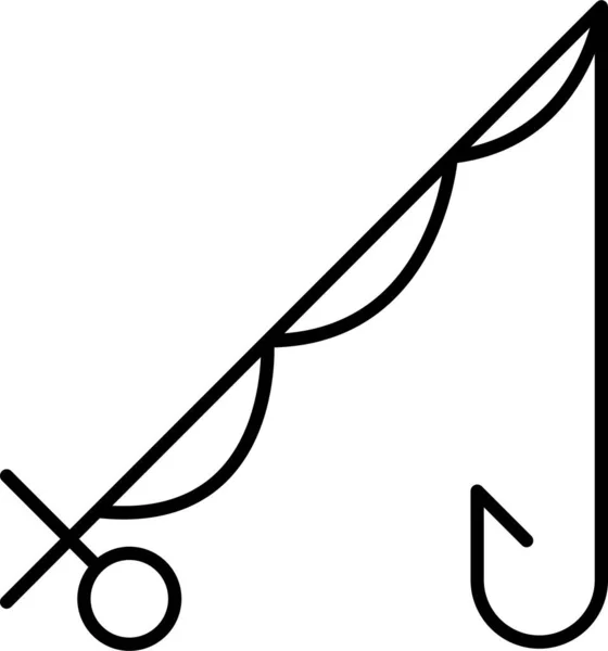 Angelhaken Outdoor Symbol — Stockvektor