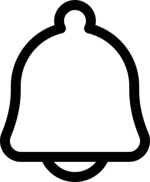 Ikona Powiadomienia Dzwonka Alarmowego Zarysie — Wektor stockowy