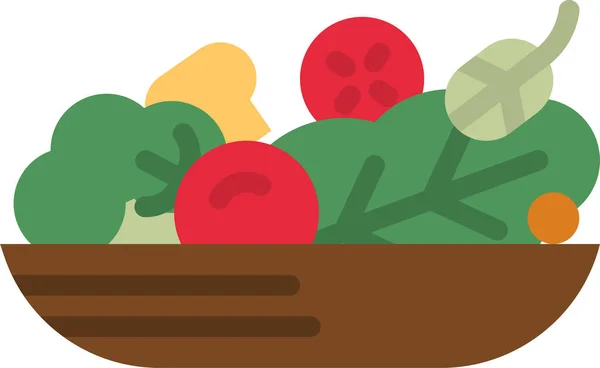 Ensalada Vegana Icono Vegetariano Categoría Acción Gracias — Archivo Imágenes Vectoriales