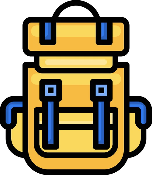 Mochila Equipaje Bolsas Icono — Vector de stock