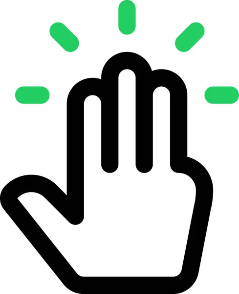 Χέρι Εικονίδιο Αφής Δάχτυλο Στυλ Περίγραμμα — Διανυσματικό Αρχείο