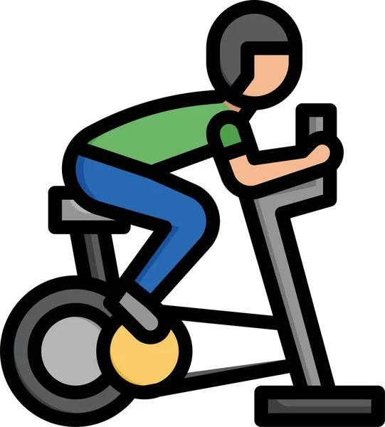 Training Spinning Bike Icoon — Stockvector