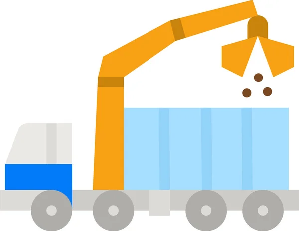 Icône Construction Camion Saisir — Image vectorielle