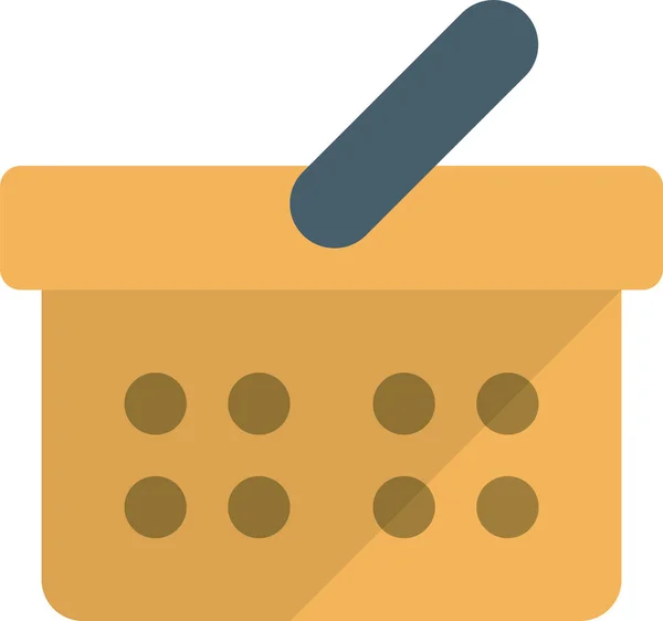 Shopping Ecommerce Cart Icon Flat Style — Stockvektor