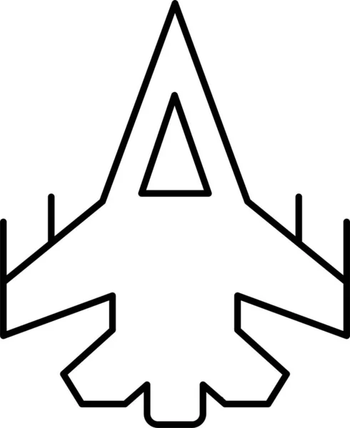 Avión Militar Icono Combate — Vector de stock