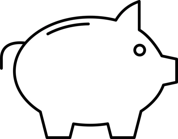 Ícone Poupança Bancária Porquinho —  Vetores de Stock