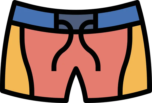 Spiaggia Indumento Pantaloni Icona Nella Ricreazione Hobby Categoria — Vettoriale Stock