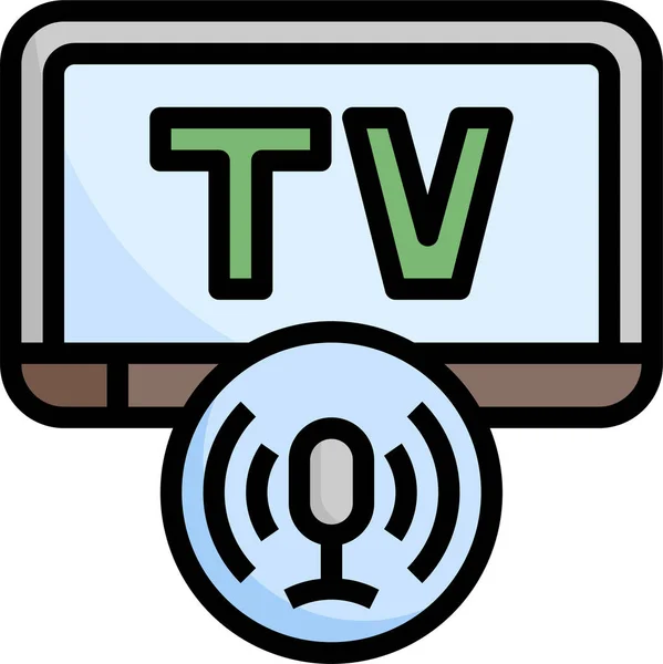 Иконка Голосового Управления Телевизора — стоковый вектор
