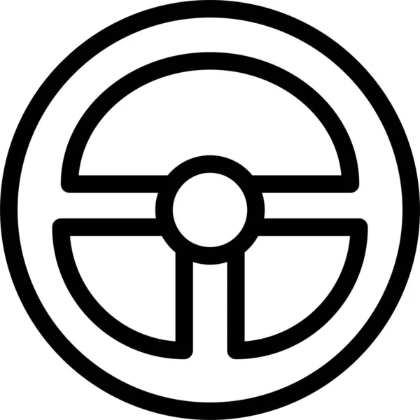 Иконка Управления Автомобилем Стиле Абрис — стоковый вектор