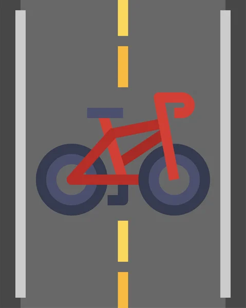 Bike Exercise Path Icon — Stock Vector