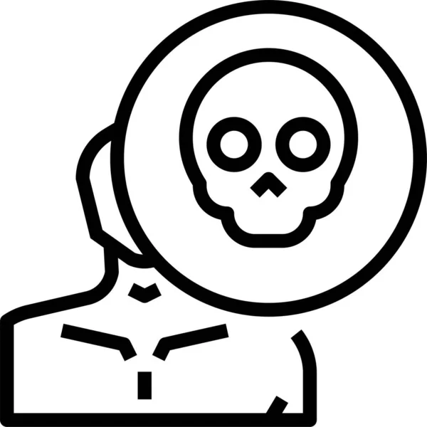 Dangereux Mort Halloween Icône — Image vectorielle