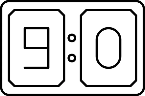 数字游戏记分板图标的轮廓风格 — 图库矢量图片