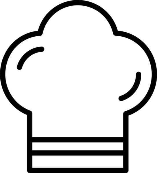 Chapeau Chef Cuisinier Icône — Image vectorielle