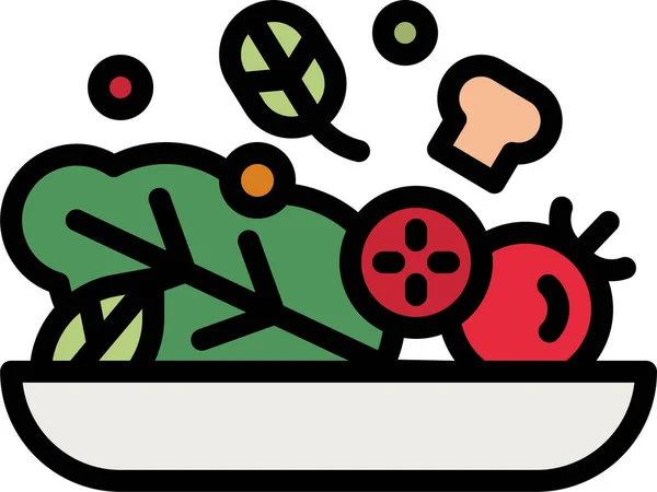 色拉素食图标 — 图库矢量图片