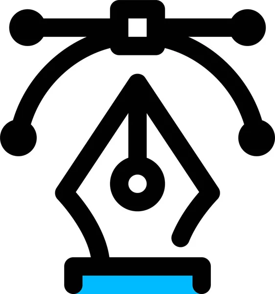 Design Grafik Stift Werkzeug Symbol Umrissstil — Stockvektor