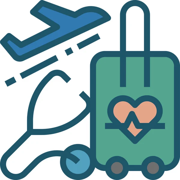 Ikone Des Medizinischen Wellnesstourismus — Stockvektor