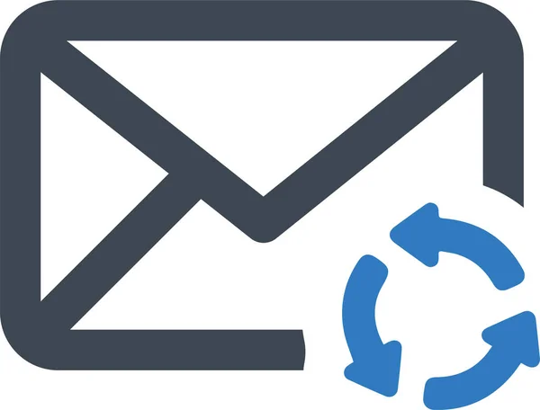 Email Frissítés Ikon Körvonalazott Stílusban — Stock Vector
