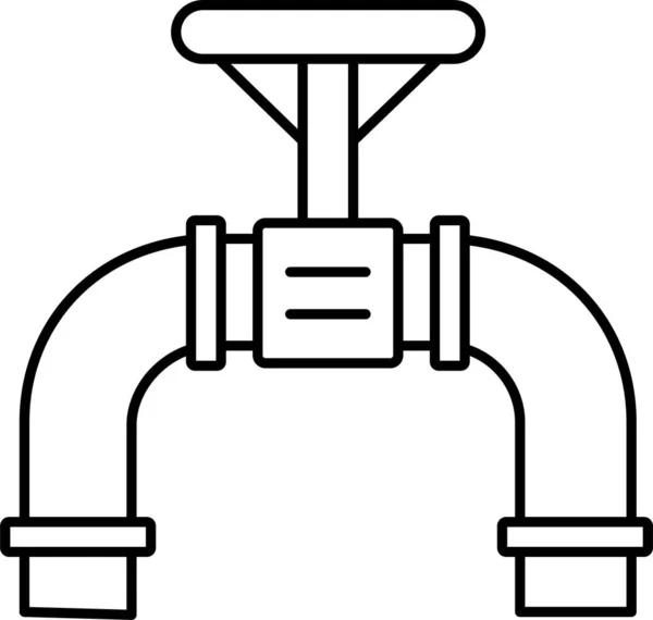 Valve Pipeline Volant Icône — Image vectorielle