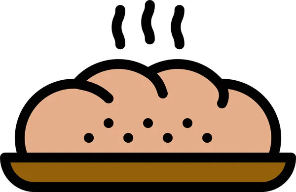 Bread Crown Bakery Icon Filled Outline Style — стоковый вектор