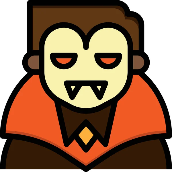 Avatar Dracula Halloween Ikona Halloween Kategorii — Stockový vektor