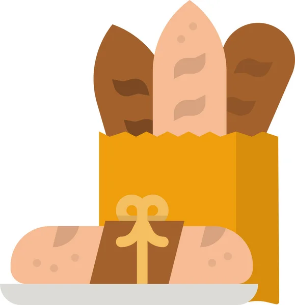 Bakery Bread Baguette Icon — Stock vektor