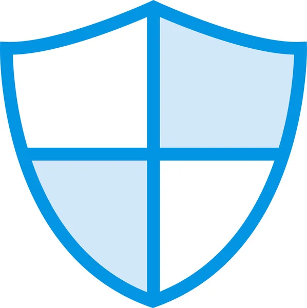 Bezpečnostní Ikona Ochrany Vyplněném Obrysu — Stockový vektor