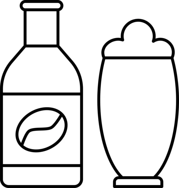Bicchiere Vino Icona Della Birra — Vettoriale Stock