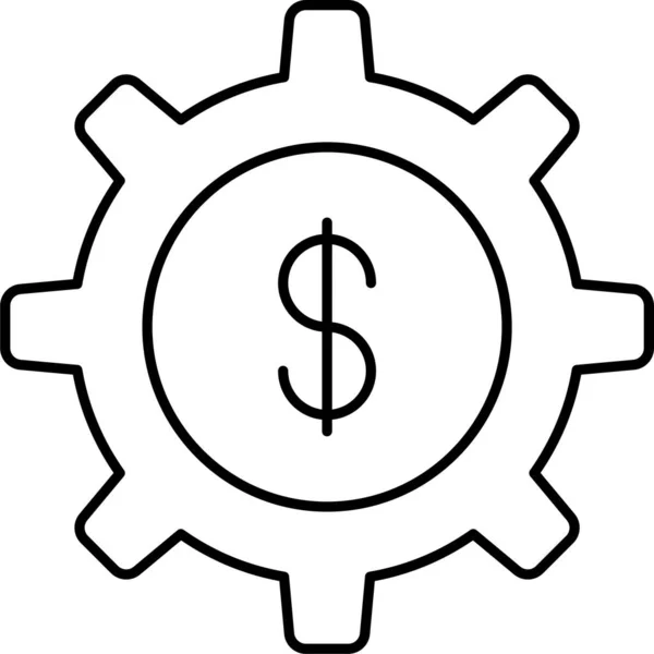 Configurar Icono Preferencia Dólar — Archivo Imágenes Vectoriales
