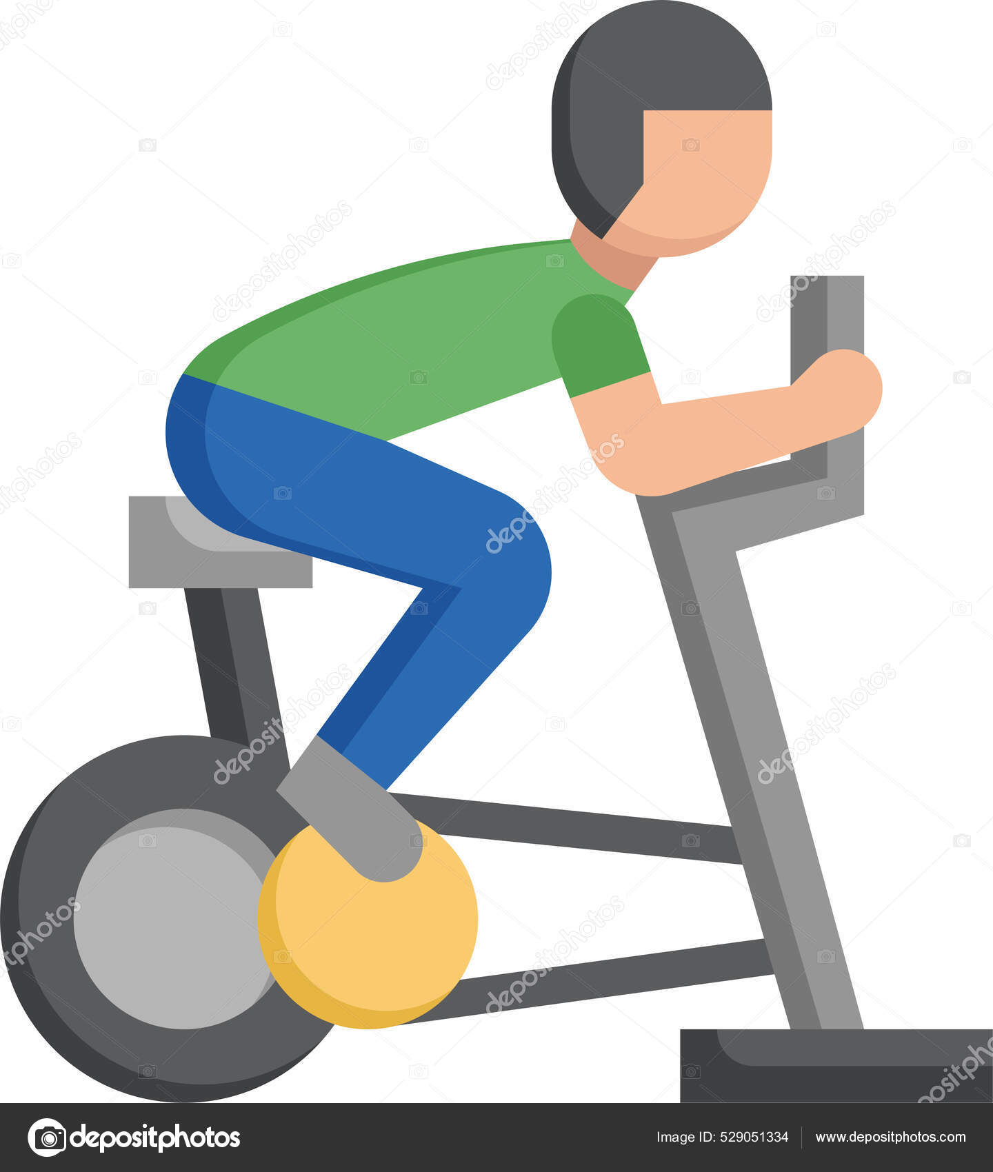 Exercising Spinning Bike Icon Stock Vector by ©iconfinder 529051334