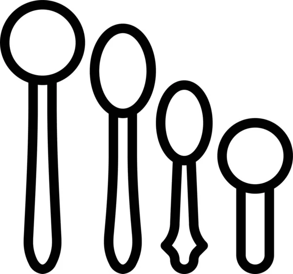 Couverts Fourchette Icône Cuisine — Image vectorielle