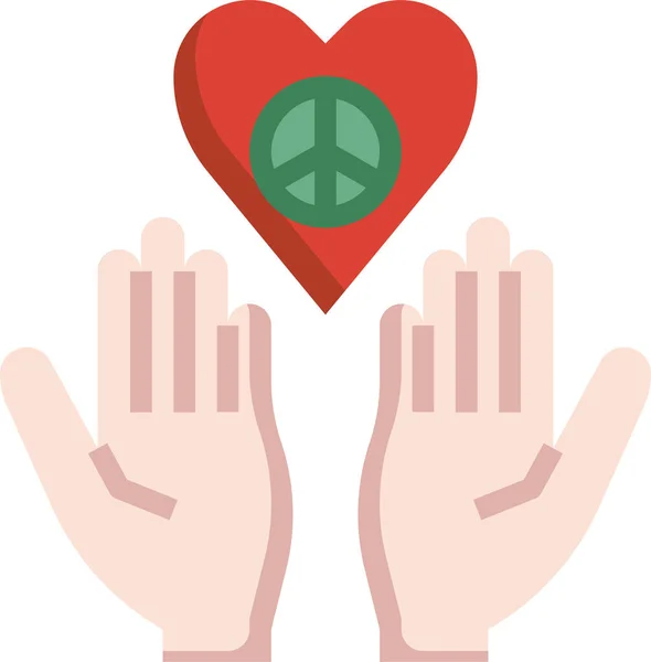 Значок Любові Серцевої Руки — стоковий вектор