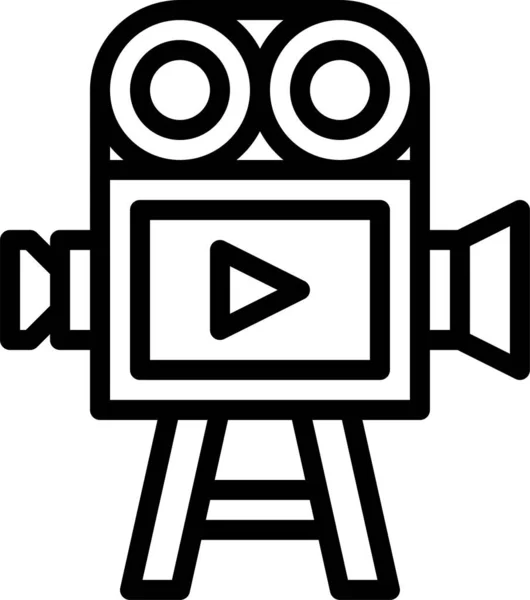 Caméra Vidéo Icône Cinéma — Image vectorielle