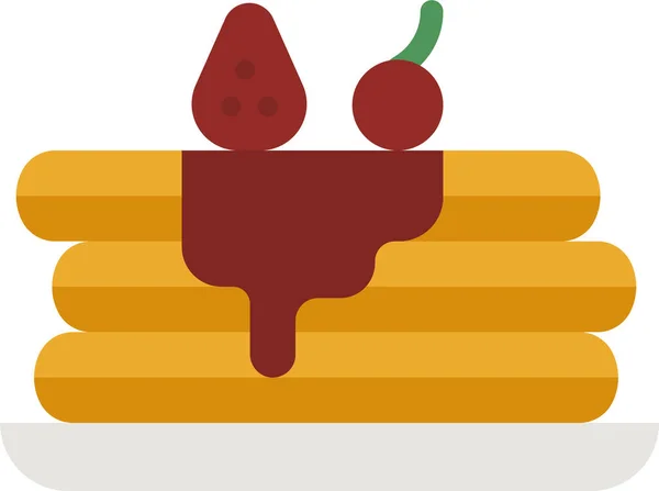 煎饼番茄甜图标 — 图库矢量图片
