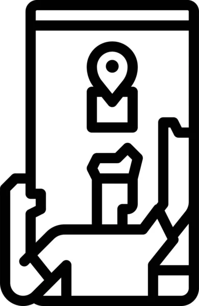 Mappa Posizione Icona Navigazione — Vettoriale Stock