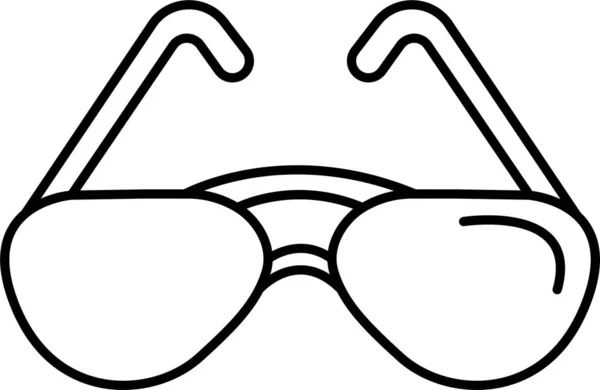 Gafas Moda Gafas Icono Estilo Esquema — Archivo Imágenes Vectoriales