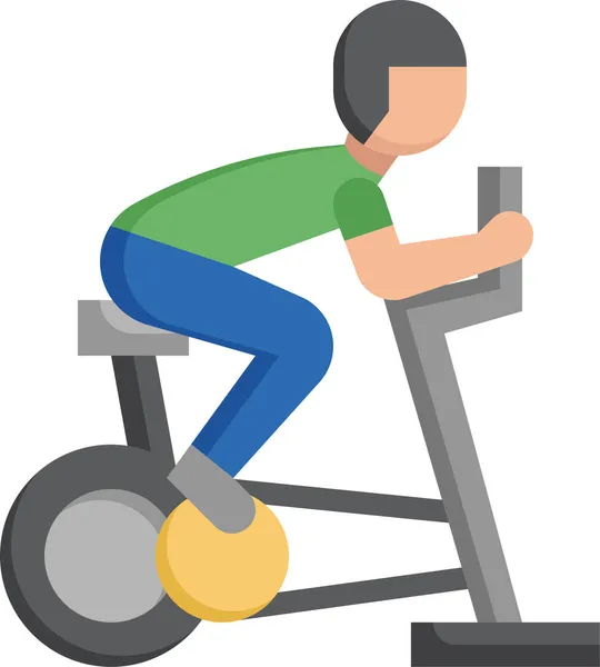 Spinning Bike Ikone — Stockvektor